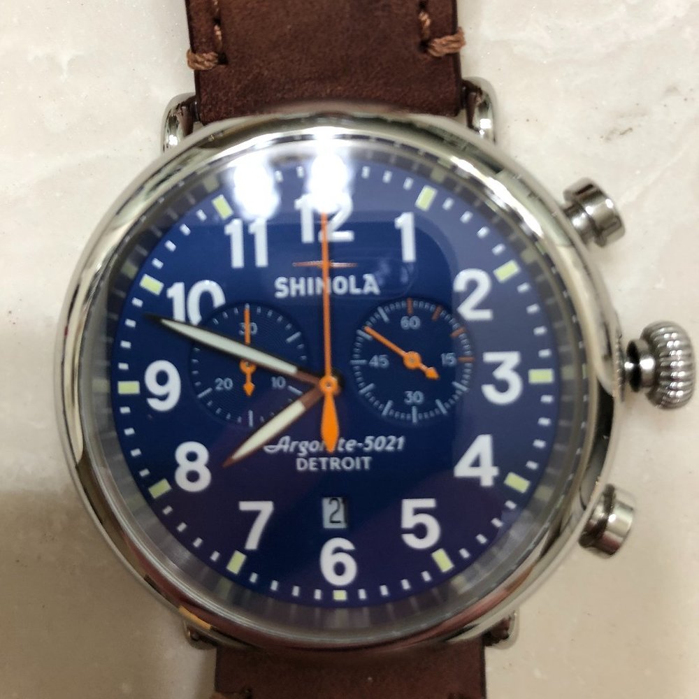 Not For Sale SHINOLA RUNWELL ARGONITE 5021 w/Papers & Original Box Watch